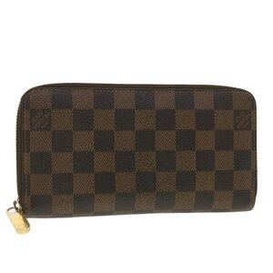 LOUIS VUITTON Damier Ebene Zippy Wallet Long Wallet